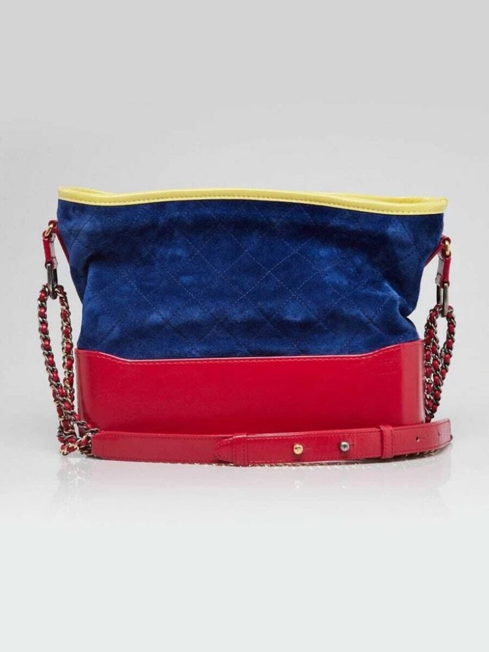 Chanel Multicolor Quilted Suede and Leather Medium Gabrielle Hobo Bag